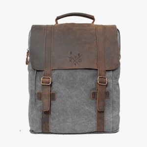 Brand New Leather and Waxed Canvas Backpack